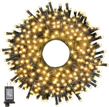 Christmas Lights Outdoor, 33ft 100LED String Lights Fairy Lights, (Warm White) - £11.66 GBP