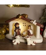 WANCHIY Nativity Set 13 Pieces Indoor Christmas Decoration Cute Manger - $38.77 CAD