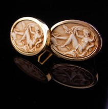 Art deco cufflinks / erotic cufflinks / Vintage greek goddess / cameo je... - $225.00