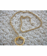 GOLD PENDANT &amp; CHAIN Necklace (#0347) - $19.13 CAD