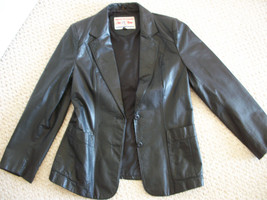 GENUINE Vintage LEATHER JACKET made by Sue De Mone in California (0#323) - £65.25 GBP