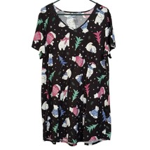 Black Polar Bear Winter Sleepshirt Nightgown Secret Treasures Women&#39;s Large XL - $13.82