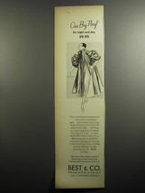 1951 Best &amp; Co. Fashion Ad - Our big pouf for night and day 59.95 - £14.78 GBP