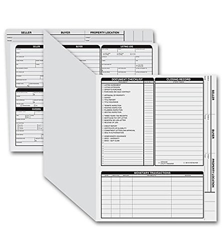 ABC Real Estate Listing Folder Right Panel, 11 3/4 x 9 5/8", Gray - 50 Folders - $38.94