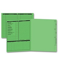 ABC Real Estate Listing Folder Left Panel, 11 3/4 x 9 5/8", Green - 50 Folders - $37.47