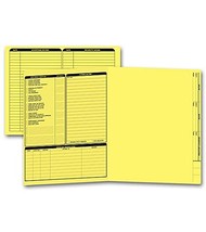 ABC Real Estate Listing Folder Left Panel, 11 3/4 x 9 5/8", Yellow - 50 Folders - $44.97