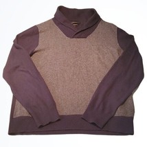 Marc Anthony Luxury Blend Blue and Grey Slim Collared V Neck Sweater Size Medium - £24.77 GBP