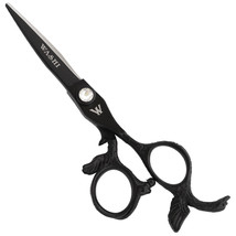 washi black swan shear scissor zxk japan 440c steel beauty salon hair bun cut - £161.46 GBP