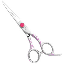 Washi Scissor Pink Lace ezpk shear 440c adjustable tension knob convex finger - $201.00