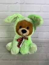 Kids Of America Sitting Bear Easter Bunny Suit Stuffed Plush Green Cottondale - $11.99