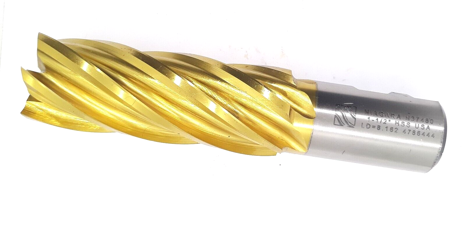 NIAGARA N37480 1-1/2&quot; Size, 4&quot; LOC 6 Flute High Speed Steel Finishing En... - $59.99