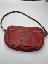 Vintage dooney &amp; Bourke purse handbag Pebbled Leather Red Clutch - £35.04 GBP