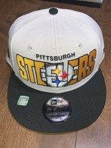 NEW Pittsburgh Steelers New era 9fifty Draft Ivory Team Retro Look Snapback Hat - £22.31 GBP