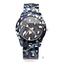 New Guess U0425L1 Blue Tone Iconic Animal Print Stainless Steel Women Watch - £71.43 GBP