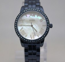 New Guess W0444L4 Mother of Pearl Glitzy Blue Stainless Steel Women Watch - £65.66 GBP