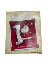 Hallmark Keepsake Ornament So Much To Do! Santa Claus Beard Accents List - £7.96 GBP