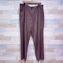 Tommy Bahama Silk Blend Pleated Front Pants Brown Relax Casual Beach Men... - $39.59