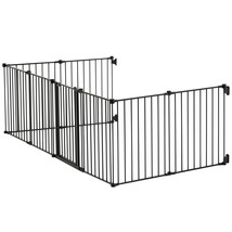 Baby Safety Gate Extra Wide, 192-Inch, Black, Foldable & Sturdy - $2,903.68 MXN
