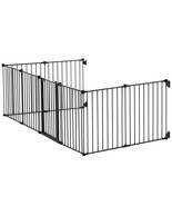 Baby Safety Gate Extra Wide, 192-Inch, Black, Foldable &amp; Sturdy - $2,891.98 MXN