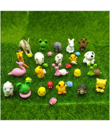 Emien 31 Pieces Mini Animals Miniature Ornament Kits,Tiny Animals Figuri... - $11.71