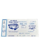 San Diego Padres @ Los Angeles Dodgers Ticket Stub 8/3/1994 Tony Gwynn vs. Chris - £15.92 GBP