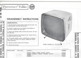 1958 RCA VICTOR 21D8307 Tv TELEVISION SERVICE MANUAL Photofact 21D8281 2... - $9.89