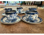 Set of Five Vintage BLUE WILLOW Demitasse Cups &amp; Saucers N.K. Porcelain ... - $79.00