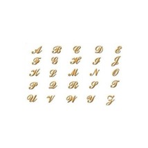 24K Gp Nail Charm Top Nail Art Gold Alphabet Letter O - £5.16 GBP