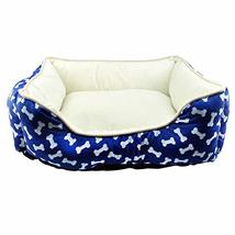 MPP Dog Beds Cuddler Sherpa Bumper Choose Red Plaid Blue Bones or Arrow ... - £37.88 GBP