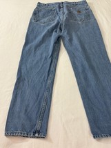 Carhartt Men's Blue Toughest Work Denim Jeans Measured Size (32×30.5) image 11