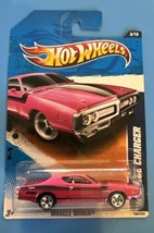 Hot Wheels Muscle Mania (2010) Pink &#39;71 Dodge Charger Car 108/244 - Pink - £6.04 GBP