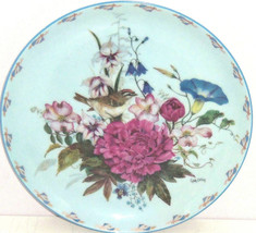 Floral Fancies Sitting Sunny Collector Plate Bird Cyndy Callog Floral - £39.78 GBP