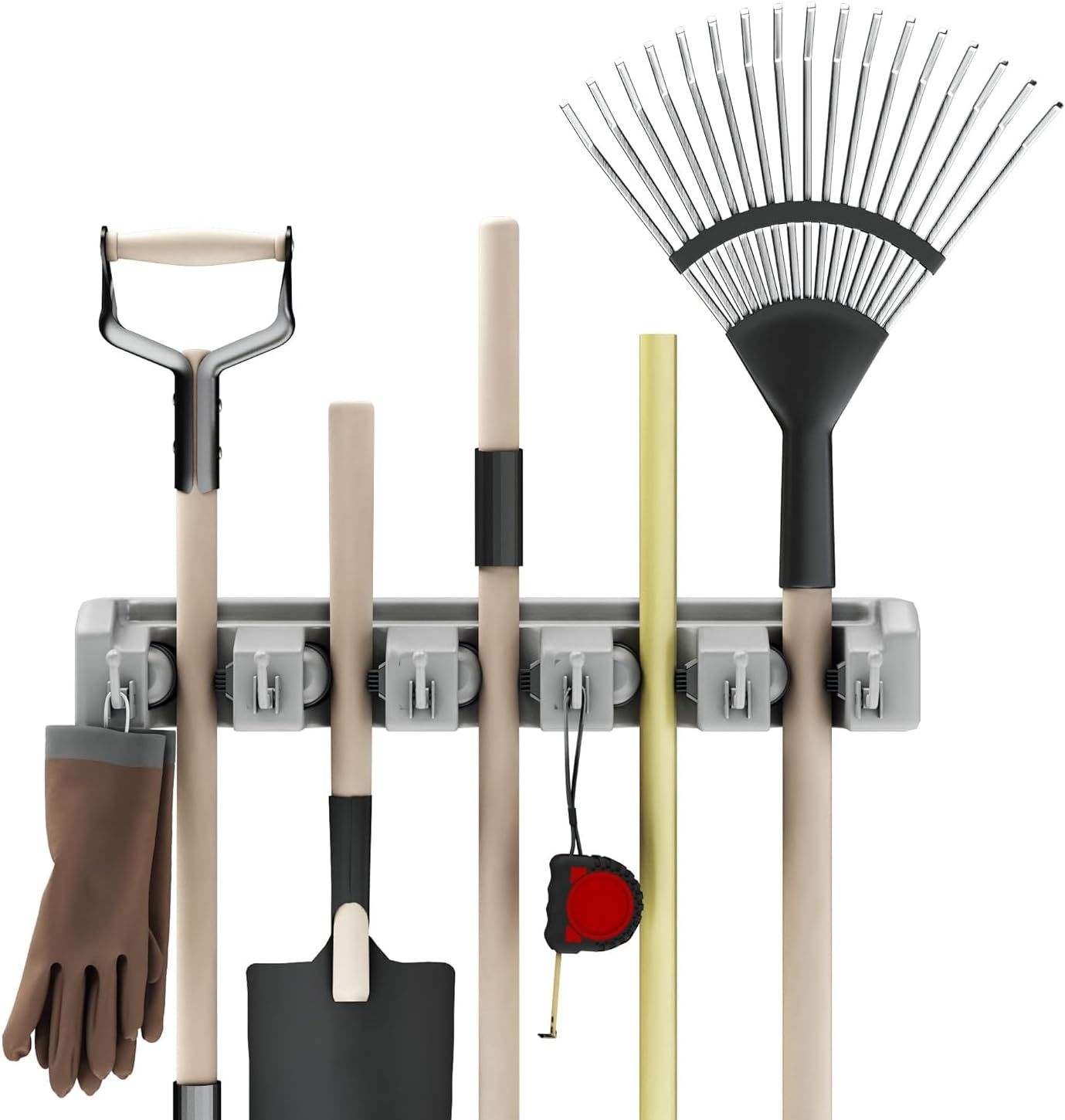 Wall Organizer With Adjustable Slots And Hooks - Wall-Mounted Tool And B... - $33.99