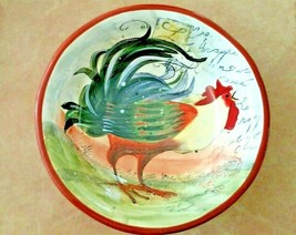 Certified International Le Rooster Susan Winget Coupe Soup Bowl Right Facing - £15.81 GBP