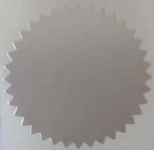 Dull Silver Foil Notary &amp; Certificate Seals, 2 Inch Burst, Roll of 100 S... - $14.75