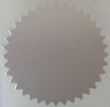 Dull Matte Silver Foil Notary &amp; Certificate Seals, 2 Inch Burst, Roll of... - $29.75