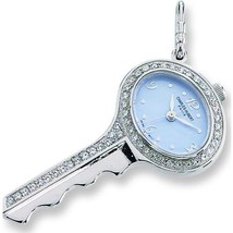 Ladies Charles Hubert Stainless Steel Blue Dial 25mm Pendant Watch Jewerly - £74.82 GBP