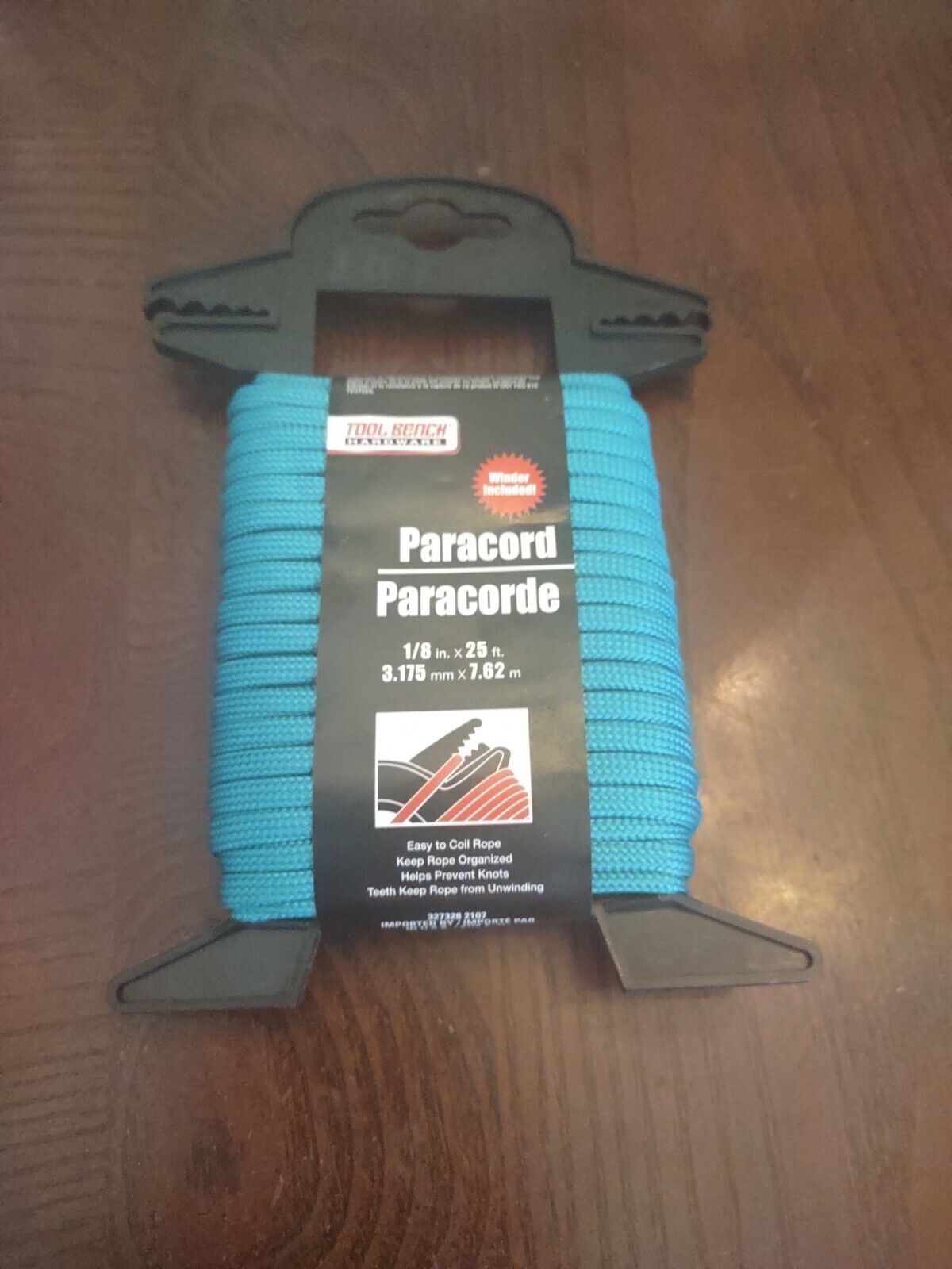 Paracord Teal 1/8 In. X 25 Ft. Winder Included - $8.79
