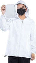 White Detachable Face Shield Cover Protective Jacket Hat Hoodie X Small XS - £16.26 GBP