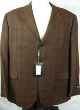 NWT Roberto Zanieri Rich Brown W/ Gold Comero Wool Sport Coat Made in It... - £80.94 GBP