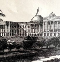 Governor General Palace Calcutta Woodcut 1868 Civil War Victorian Milita... - $39.99