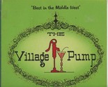 The Village Pump Menu High School Road Indianapolis Indiana 1980&#39;s - $37.62