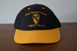 Vintage 1ST TEAM U.S. ARMY DIVISION HORSE CAVALRY UNIT LOGO INSIGNIA CAP... - $14.50