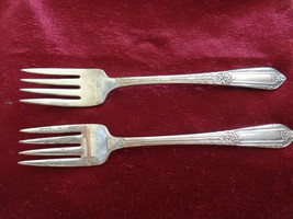 2 Silver-plate Salad/Desert Forks by WM Rogers International Silver (#0800) - $18.99