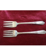 2 Silver-plate Salad/Desert Forks by WM Rogers International Silver (#0800) - £15.14 GBP