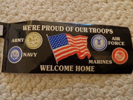3 Peel &amp; Stick United States Welcome Home to our Troops (#0856) - $12.99