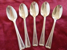 5 Forum Silver-plated Tea Spoons by International S. Co. XII (#0319) - £27.64 GBP