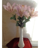 Milk Glass Bud Glass White Vase 9 inch Tall (#0442) - £14.93 GBP