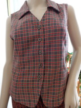 New York Clothing Co. Petites Plaid Ladies&#39;s Vest. It is Size 10P (#0953) - £18.07 GBP