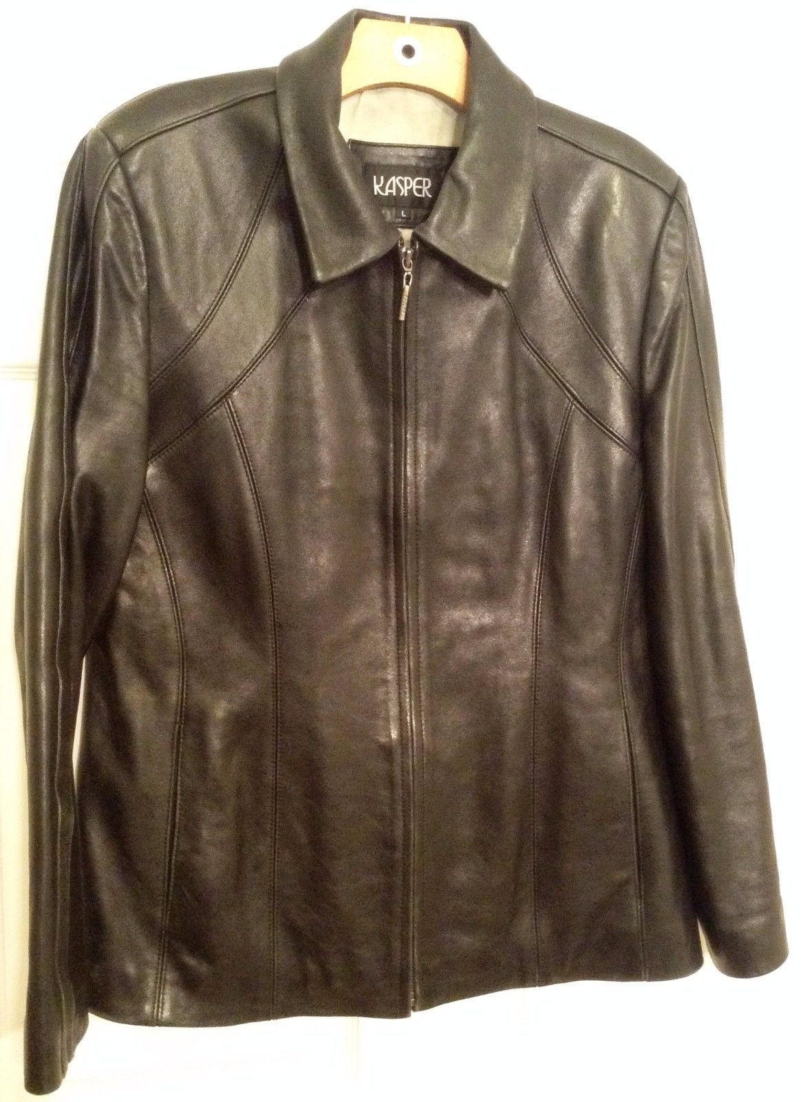 Kasper leather jacket hot sale